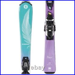 Blizzard Pearl Skis Kids 130 Purple Teal Feather Marker Bindings Downhill Alpine
