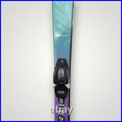 Blizzard Pearl Skis Kids 130 Purple Teal Feather Marker Bindings Downhill Alpine