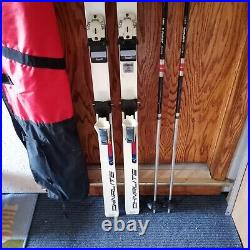 Dynastar Dynalite Skis with Marker M25 Adjustable Bindings + Look Ski Poles +Bag