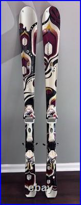 K2 Burnin Luv TNine T9 Women's Skis 149cm with Marker TC 11.0 Adj Ski Bindings
