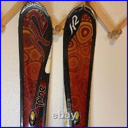 K2 Burnin' Luv TNine T9 Women's Skis 153cm with Marker adj. Bindings