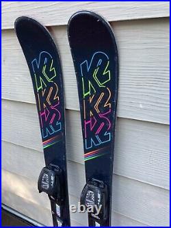 K2 Dreamweaver 119 cm Twin-Tip Ski with Marker 4.5 Bindings GREAT CONDITION