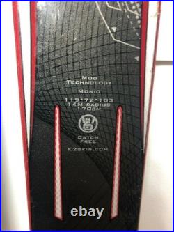 K2 Force 170 cm Ski + Marker 10 Bindings Winter Sport Snow Outdoor Fun Mountain