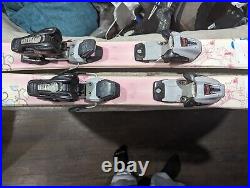 K2 Luv Bug 111cm Girl's Pink & White Skis Marker 450 bindings