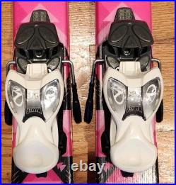 K2 Luv Bug 112 cm Junior Snow Skis With Marker 4.5 Bindings Pink