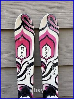 K2 Luv Bug Girls 100cm Skis withMarker 4.5 Kids Bindings GREAT CONDITION