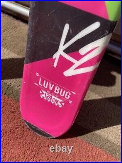 K2 Luv Bug Girls 112or 124cm Skis withMarker 4.5 Kids Bindings GREAT CONDITION