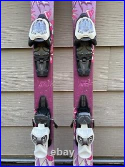 K2 Luv Bug Girls 124cm Skis withMarker 7.0 Intermediate Binding GREAT CONDITION