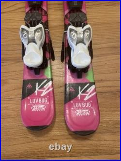K2 Luv Bug Youth Kids Skis with MARKER 4.5 Bindings 88 cm Pink