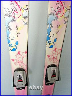 K2 Luv Bug girl's jr all mtn skis 112cm with Marker M700 kids youth ski bindings