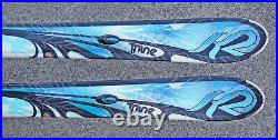 K2 T9 True Luv Women's All Mountain Carving Skis, 156cm with Adjustable Bindings