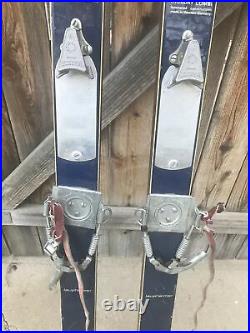 Laupheimer Exquisit Hickory Skis with 1960 Marker Bindings Olympics Prefered