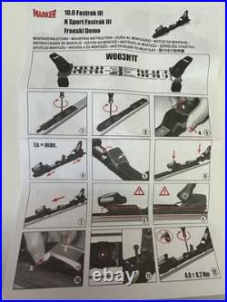 Marker 10.0 Fastrak III Ski Bindings TP System 80mm DIN 3-10 Black White Alpine