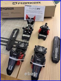 Marker Duke PT 13 Ski Bindings Black Red Silver Adjustable Toe Ramp Unisex