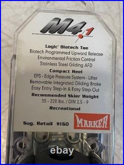 Marker M4.1 Logic Biotech Toe Ski Boot Bindings Complete Pair Blue