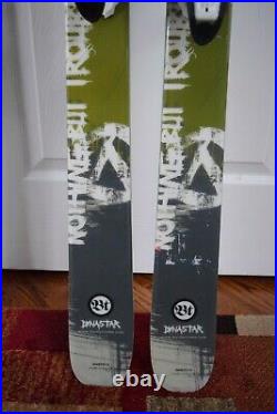 New Dynastar Nothing But Trouble Twintips Skis Size 175 CM With Marker Bindings