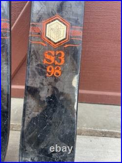 Rossignol S3 98 Twin Tip Skis W Marker Griffon Bindings 178cm Used