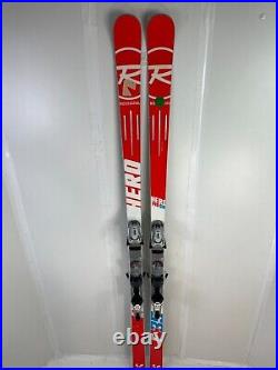 USED 195 cm Rossignol Hero FIS GS Race Skis with Marker Comp 1400 Bindings