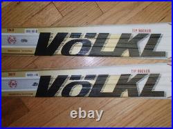 VOLKL RTM 7.4 tip rocker alpine skis 163cm & MARKER fastrak adjustable bindings