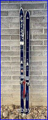 Vintage Late 60s Fischer Combi Alu Steel Blue Skis Marker Rotomats FO 200cm