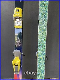 Vintage Straight Snow Skis 180c M28 Bindings Set With Poles & Bag Great Condition