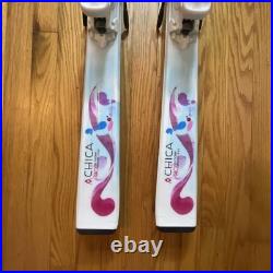 Volkl Chica Jr. Kids 140cm Skis with 7.0 MARKER Bindings JUNIOR Girls Tip Rocker