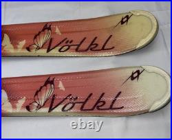 Volkl Chica Junior Kids Skis 100 cm Pink Butterfly Marker 4.5 GW Bindings Völkl