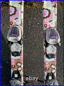 Women's Roxy Flower Motive Skis 120cm with Marker 4.5 Bindings